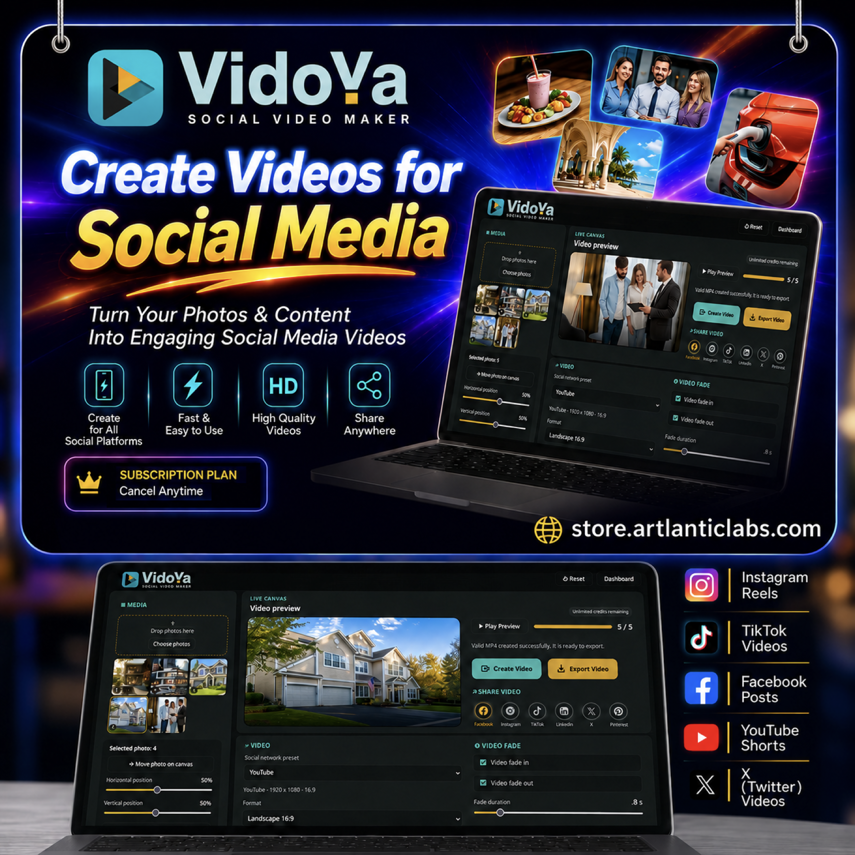 VidoYa social video maker product preview