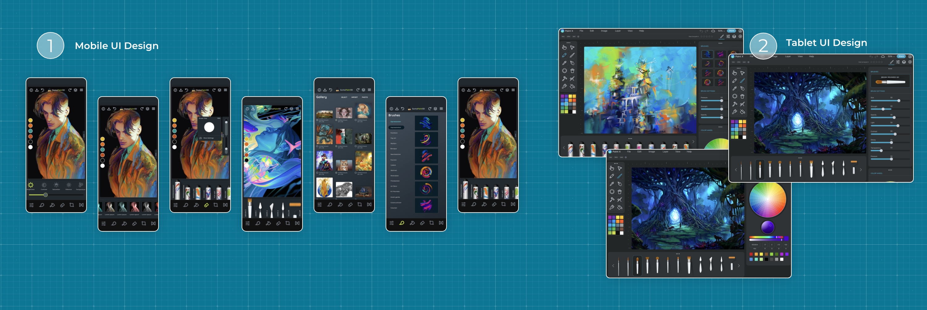SumoPaint — Mobile UI Design and Tablet UI Design